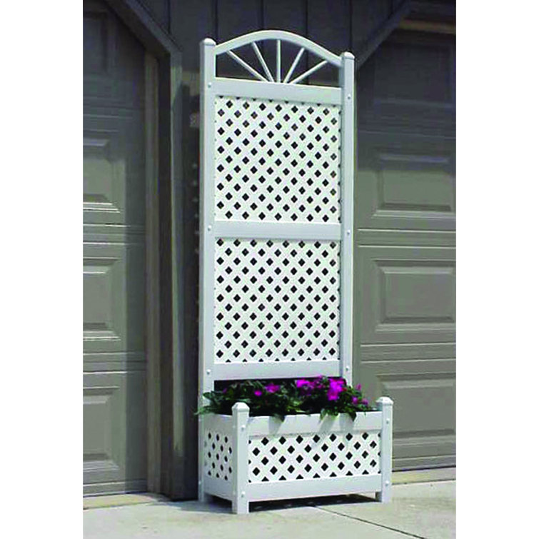 August Grove® Kevork PVC Planter Box With Trellis & Reviews Wayfair